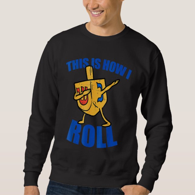 Moletom Dabbing Dreidel Ugly Hanukkah  Chanukah Men Women  (Frente)
