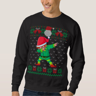 Moletom Dabbing Elf Ugly Christmas Sweater Family