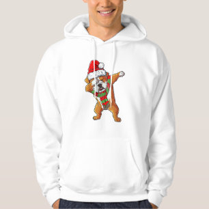 Moletom Dabbing English Bulldog Papais noeis de Natal Para
