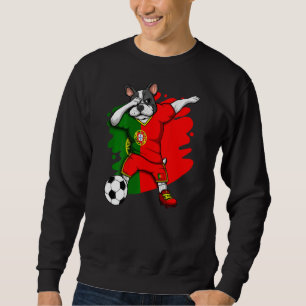 Moletom Dabbing French Buldogue Portugal Soccer Fans Jerse