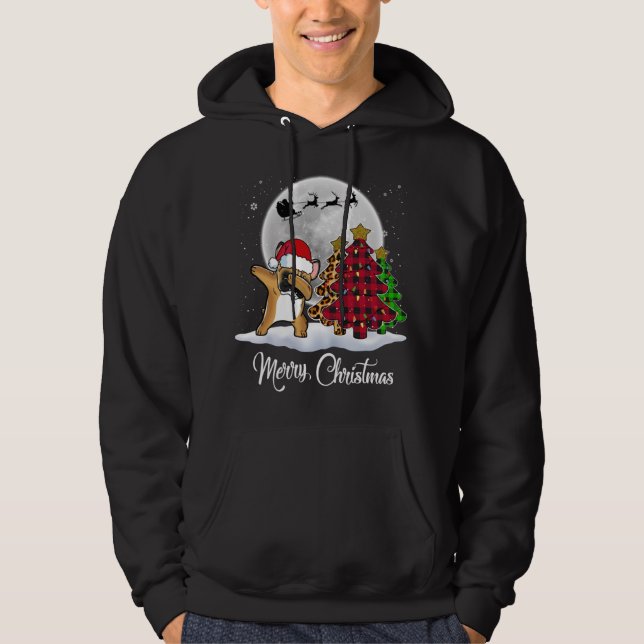 Moletom Dabbing French Bulldog Dab Dog Christmas Tree Funn (Frente)