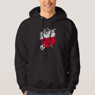 Moletom Dabbing French Bulldog Polônia Soccer Fans Jersey