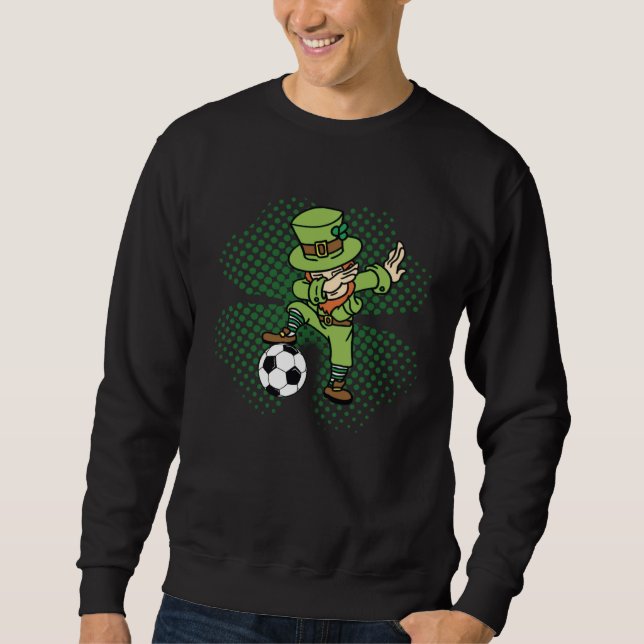 Moletom Dabbing Leprechaun Soccer Great St Patricks Day (Frente)