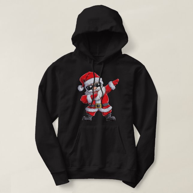 Moletom Dabbing Papai Noel Boys de Natal Men Engraçado Xma (Frente do Design)
