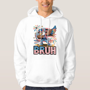 Moletom Dabbing Patriotic Eagle 4 de julho BRUH