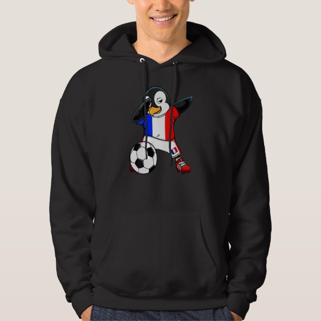 Moletom Dabbing Penguin France Soccer Fans Jersey (Frente)