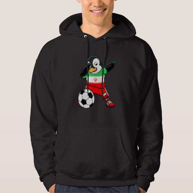 Moletom Dabbing Penguin Iran Soccer Fans Jersey S (Frente)