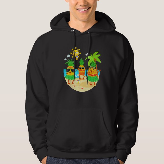 Moletom Dabbing Pineapple Sunglasses Hawaii Beach Palm Tre (Frente)