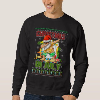 Moletom Dabbing Santa Christmas In July Summer Beach Vacat
