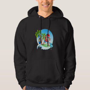 Moletom Dabbing Santa Claus Surfing Summer Christmas Em Ju