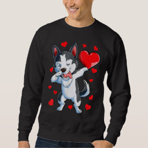 Moletom Dabbing Siberian Husky Heart Boys L