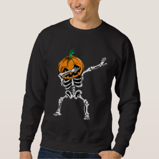 Moletom Dabbing Skeleton Halloween Ghost Party Costume Pum