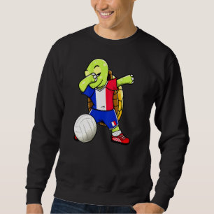 Moletom Dabbing Turtle França Vetores de Voleibol Jersey F