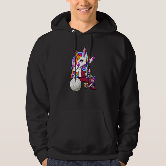 Moletom Dabbing Unicorn Qatar Voleibol Fans Jersey Qatar (Frente)