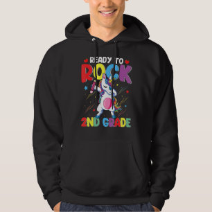 Moletom Dabbing Unicorn Ready To Rock segundo Grade Back T