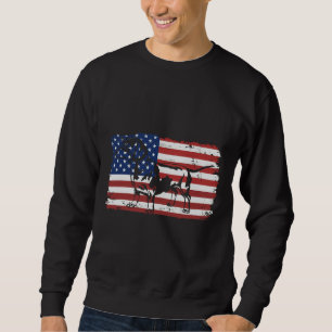 Moletom Dachshund America Flag Retro American Flag Dachshu
