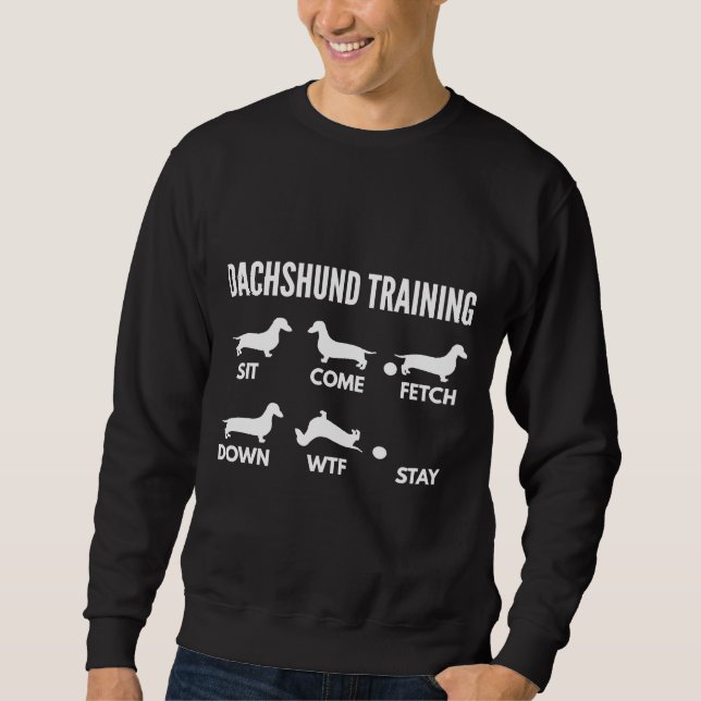Moletom Dachshund Dachshund Formação Dachshund Truques de  (Frente)