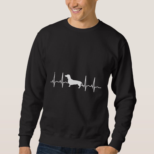 Moletom Dachshund Dog Heartbeat (Frente)