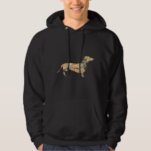 Moletom Dachshund Dog Patterno Tropical Floral Silhouette