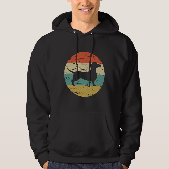 Moletom Dachshund Doxie Weenie Weiner Retro (Frente)