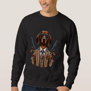 Moletom Dachshund Gangsta Teckel Dog Costume Funny Dog
