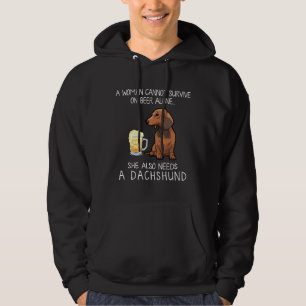 Moletom Dachshund Mãe E Cão Engraçado De Cerveja
