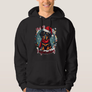 Moletom Dachshund Papai Noel Na Lista Travessa Dachshund C