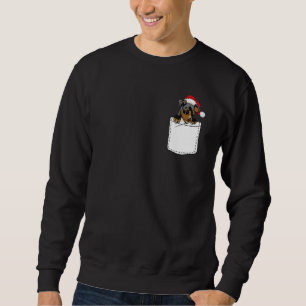 Moletom Dachshund Puppy Pocket Santa Hat Doxie Dog Christm