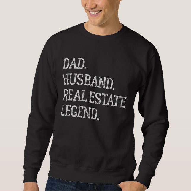 Moletom Dad Husband Real Estate Legend Real Estate Dad (Frente)