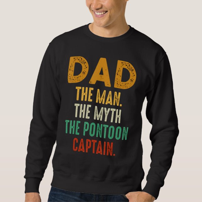 Moletom Dad Man Myth Pontoon Captain Funny Daddy Pontoon (Frente)