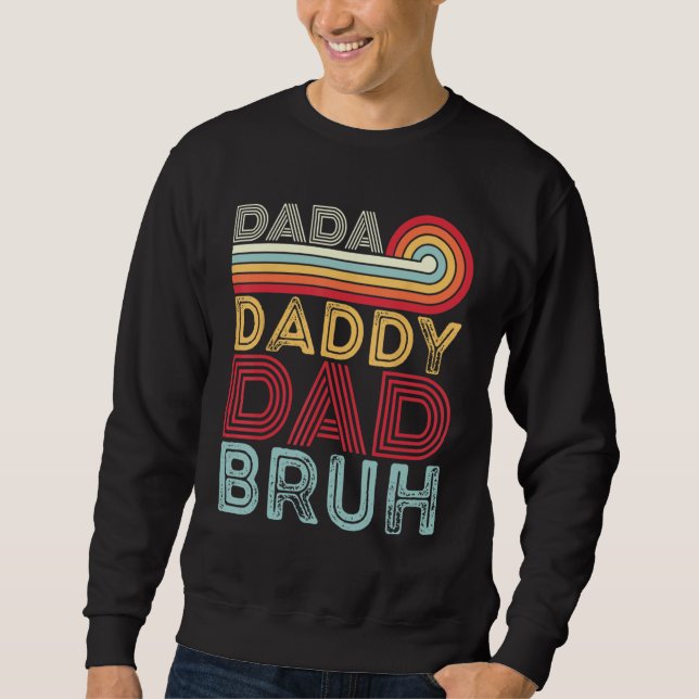 Moletom Dada Daddy Dad Bruh Retro 80s Sunset Fathers Day (Frente)