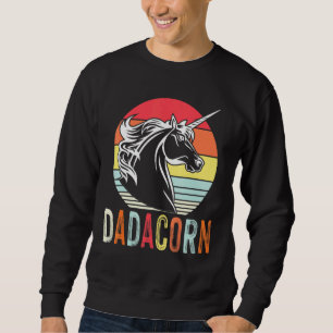 Moletom Dadacorn - Família Magical Rainbow Unicorn Horse -