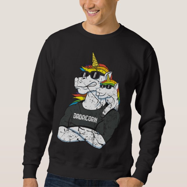 Moletom Dadacorn  Fathers day Unicorn Dad   Unicorn (Frente)