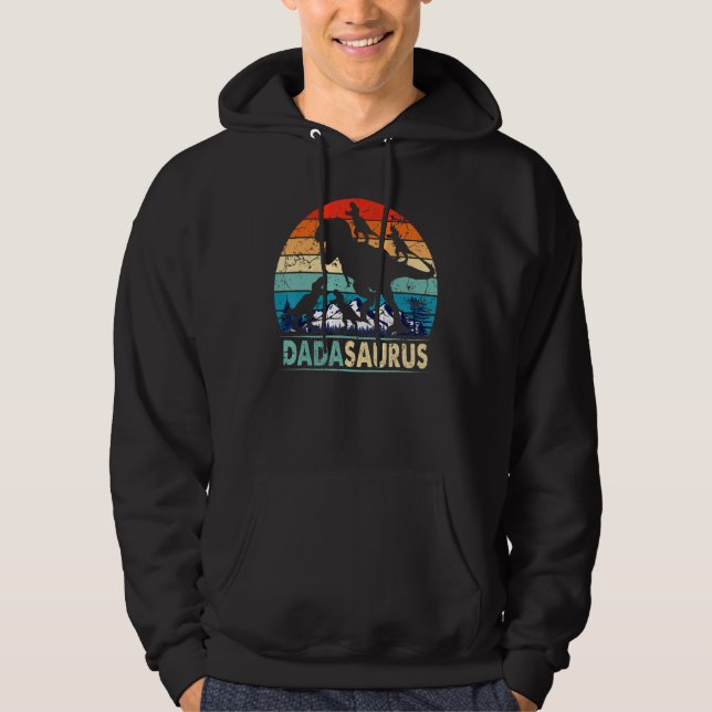 Moletom Dadasaurus T Rex Pai Dinossauro 4 Crianças Da Pai (Frente)