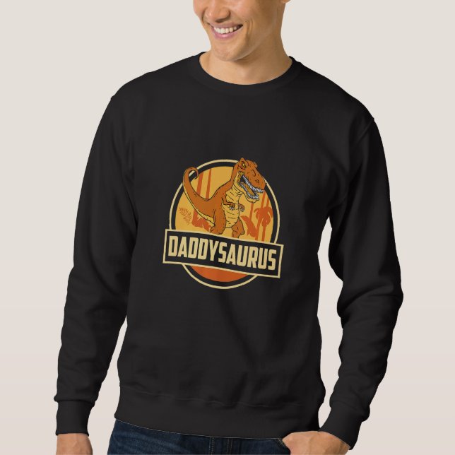 Moletom Daddysaurus Rex Dinossauro Papai Saurus Papai Dino (Frente)