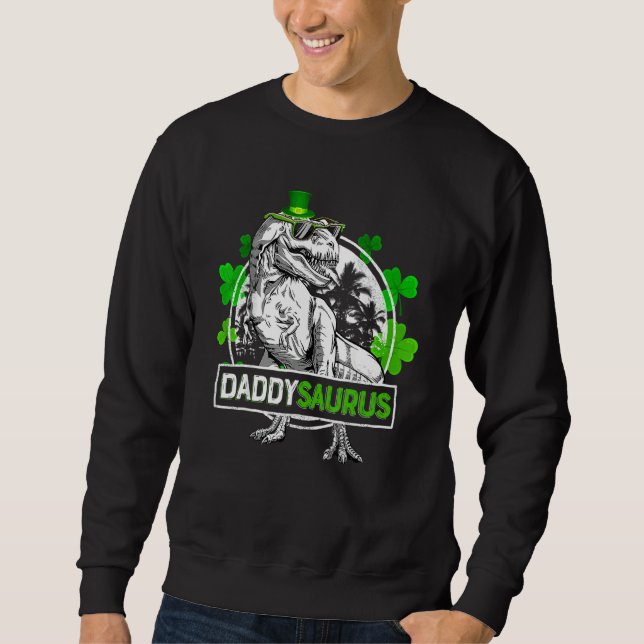 Moletom Daddysaurus T Rex Dinosaur Pai Saurus Ruas Patras (Frente)