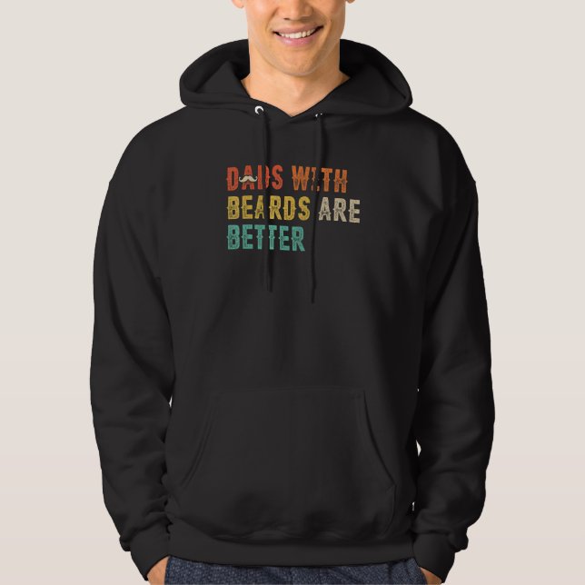 Moletom Dads With Beards Are Better Retro Fathers Day Bear (Frente)