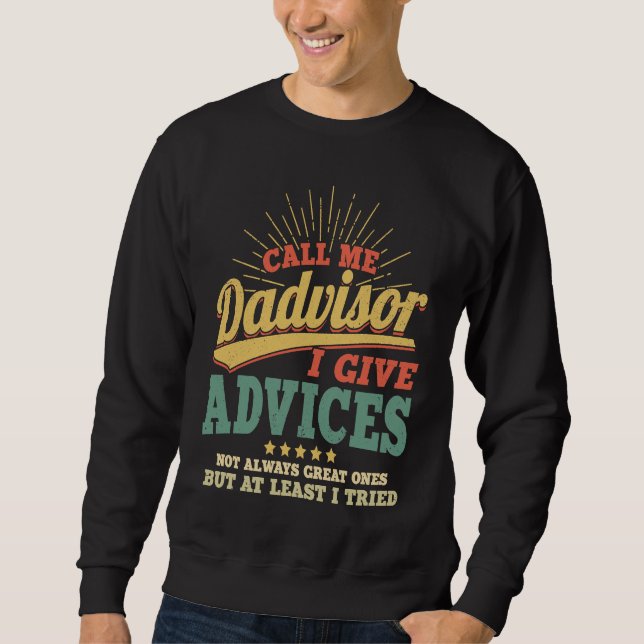 Moletom Dadvisor Dou Conselhos Dadvices  Homens Piada Pais (Frente)