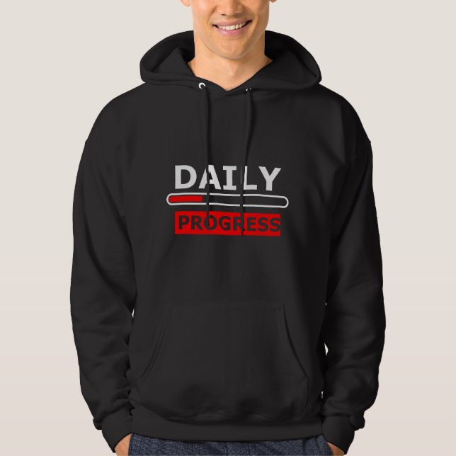 Moletom Daily Progress Motivational Hoodie – Red Smile (Frente)