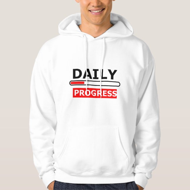 Moletom Daily Progress Motivational Hoodie – Red Smile (Frente)