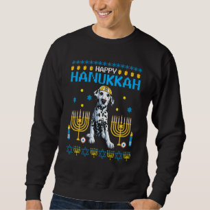 Moletom Dalmaciano Chanukah Judaish Ugly Hanukkah Sweater 