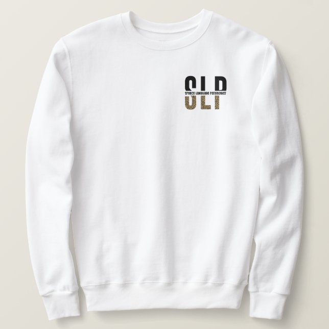 Moletom Dama patologista de língua impressão do SLP (Frente do Design)