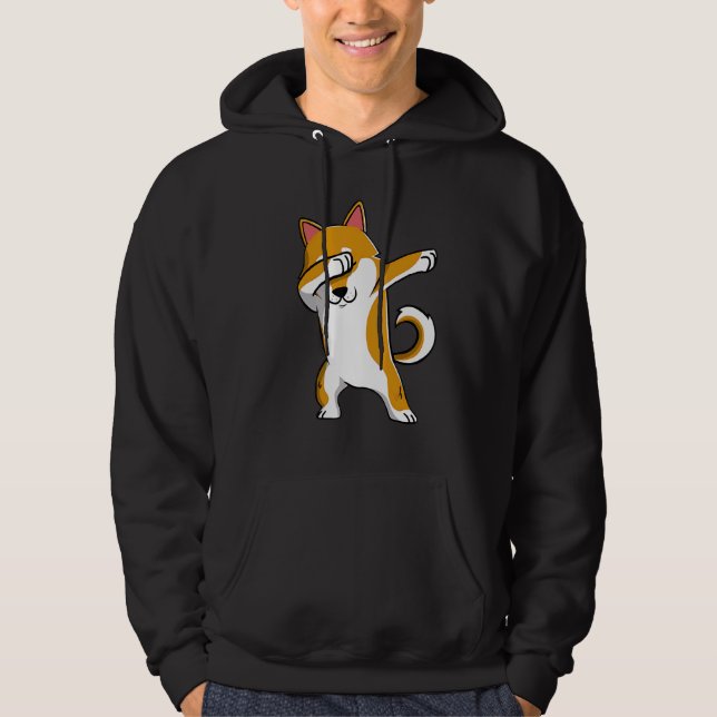 Moletom Dança de cachorro do Shiba Inu Dabbing (Frente)