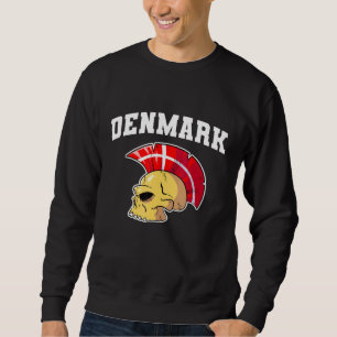 Moletom Danmark Flag Mohawk Skull National Denmark Team Su