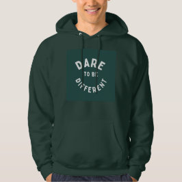Moletom Dare to be different quote logo on t-shirt