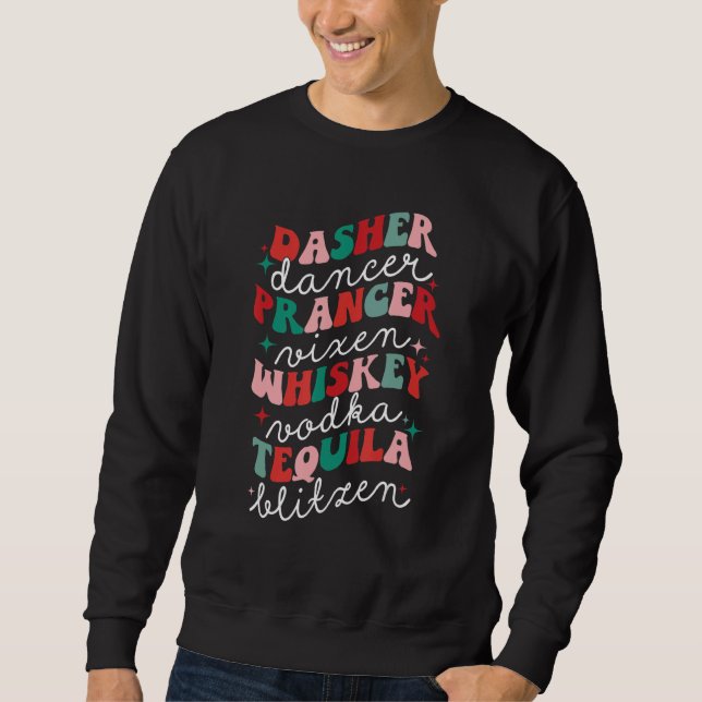 Moletom Dasher Dancer Prancer Vixen Whiskey Tequila Vodka  (Frente)