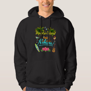 Moletom Dauphin Island Alabama Beach Summer Palm Sun Set P