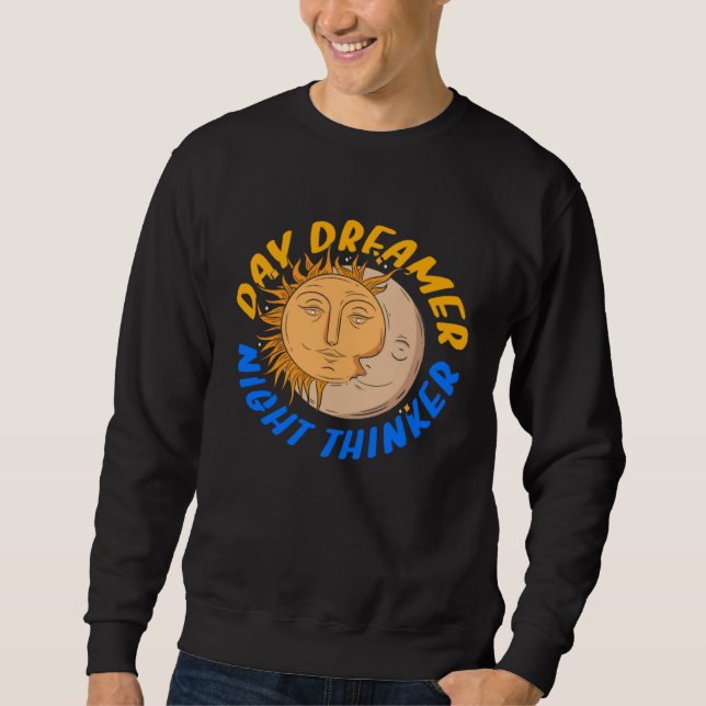 Moletom Day Dreamer Night Thinker Sleepless Tired Insomnia (Frente)