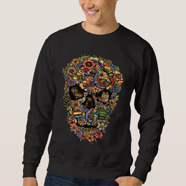 Moletom Day of Dead Outfit Floral Sugar Skull (Frente)