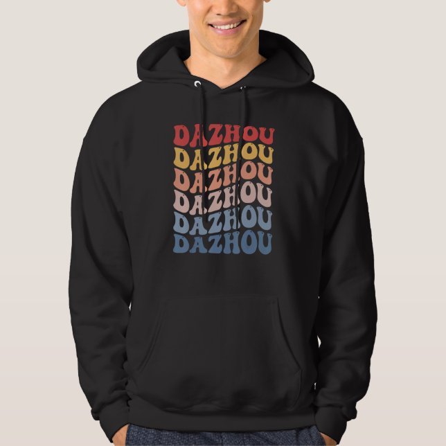 Moletom Dazhou City Groovy Retro (Frente)